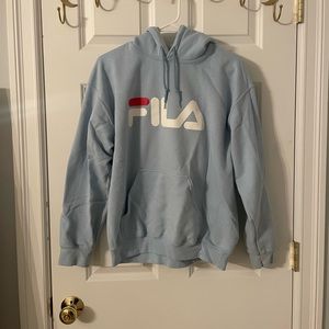 Light blue fila hoodie